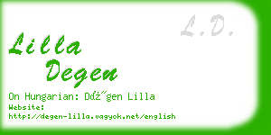 lilla degen business card